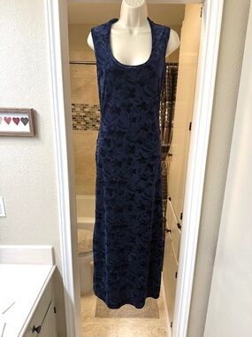 90s Coutour Blue Velvet Gown